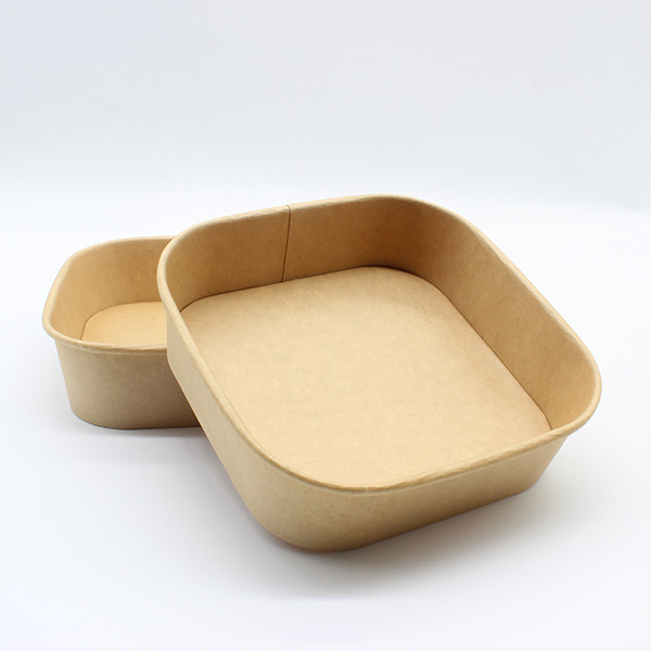 Eco-Friendly Paper Bowls For Catering And Events 1000ml Square Takeaways Bowl