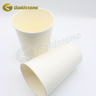 Tazas de papel blancas de plástico libre de plástico duradero