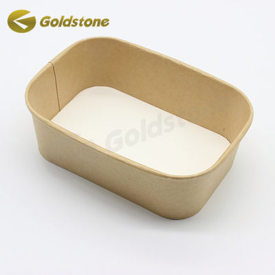 Cuencos de papel Kraft rectangulares Cuencos de sopa de papel Sostenibles Eco amigables