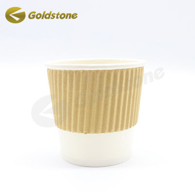 220 ml 270 ml Tazas de papel de pared de calibre alimentario Kraft Tazas de papel de pared