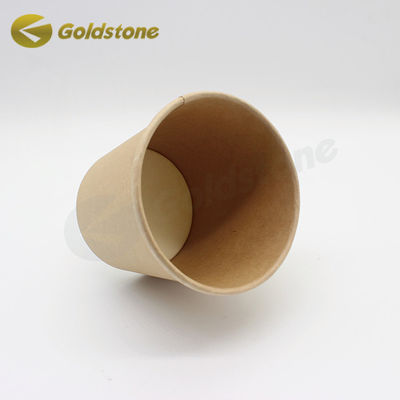 Tazas de papel de yogur recubiertas de PE redondo de uso único ODM de pared única para aislamiento de yogur