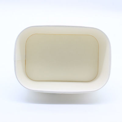 Cuencos de papel rectangulares de 500 ml ecológicos y prácticos para el servicio de alimentos