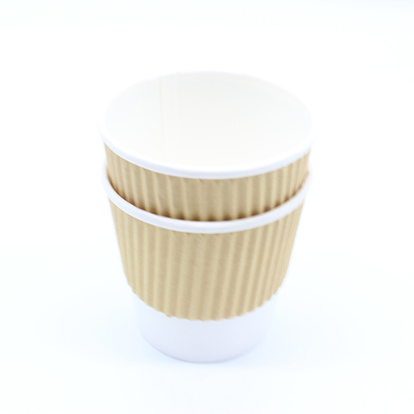 Taza de papel de café aislada de pared única Tazas de café desechables ISO9001 0
