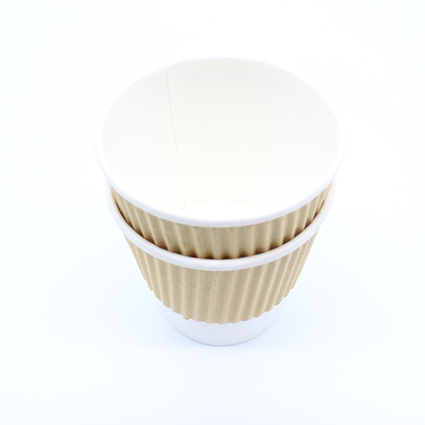Barnizado Tazas de café caliente Papel desechable Tazas de café desechables personalizadas 0