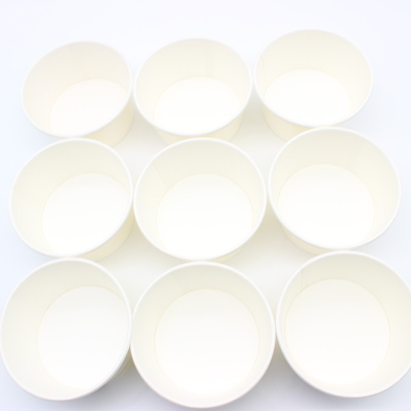 Blanco de todos los tamaños 100 ml bolos de papel ensalada bol Kraft para fiestas y eventos 0