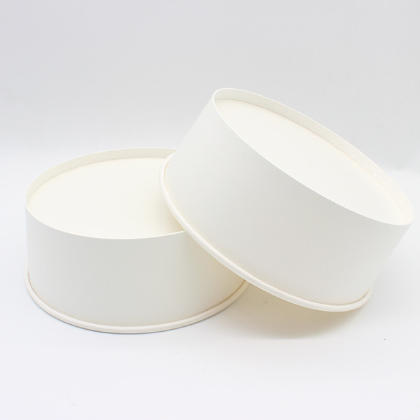 Cuencos de papel kraft blanco sostenibles para comidas ecológicas 1