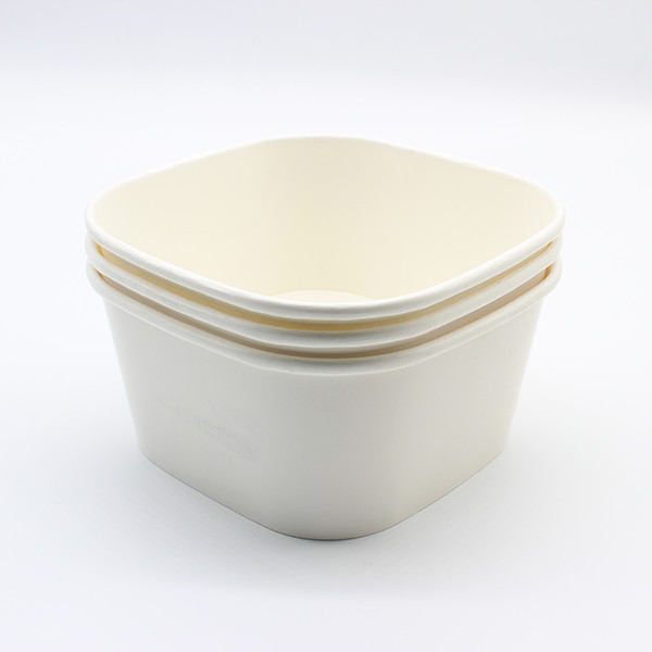 FDA Cuadrado Eco-amigable para llevar Contenedores de alimentos Personalización Embalaje de alimentos Cuadro de papel 3