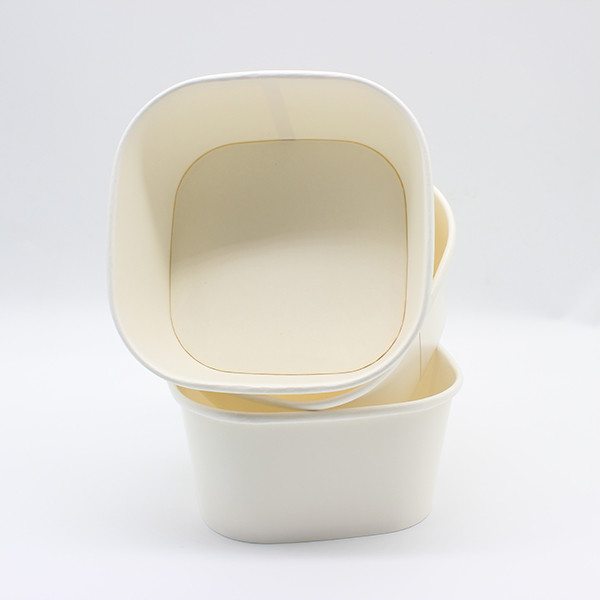 FDA Cuadrado Eco-amigable para llevar Contenedores de alimentos Personalización Embalaje de alimentos Cuadro de papel 2