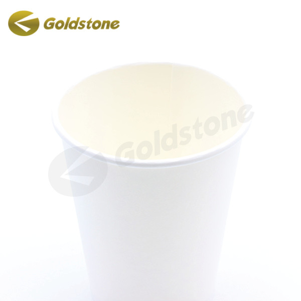 Taza de papel de pared única libre de plástico verde sustentable Tazas de café desechables de 12 oz 0