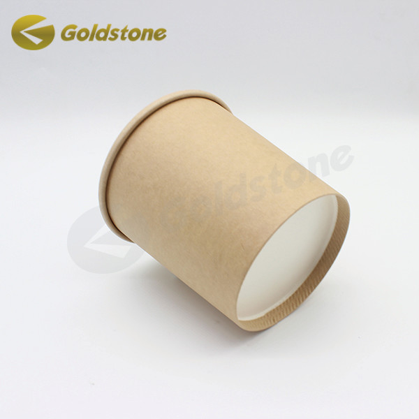 8 oz de taza de bebida fría tazas de papel de yogur de tamaño personalizado tazas de papel Kraft 0